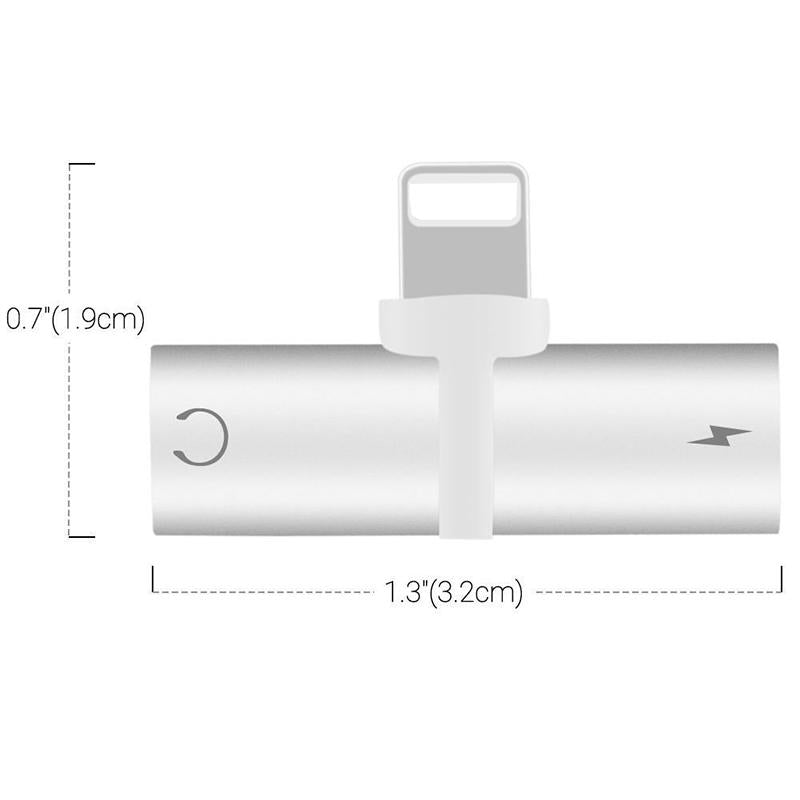 XO Headphone Lightnig Audio Charger Adapter 2 in 1 For iPhone 7/ 7 Plus Compatible iOS 10.33&iOS11 For iPhone X 8 / 8plus