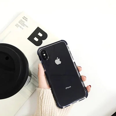 Anti-knock Shockproof Case for iphone X XR XS XS Max Transparent soft TPU case for iphone 7 8 7plus Protective shell