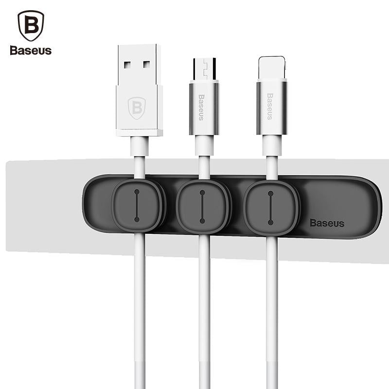 Baseus Pea Magnetic Cable Clamp USB Cable Manager Clip Desktop Charging Cable Winder