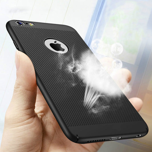 Creux Dissipation thermique PC Dur pour iPhone X 10 8 7 6 XS max XR 6 s Plus 5S SE Téléphone Mat Housse De Protection Coque