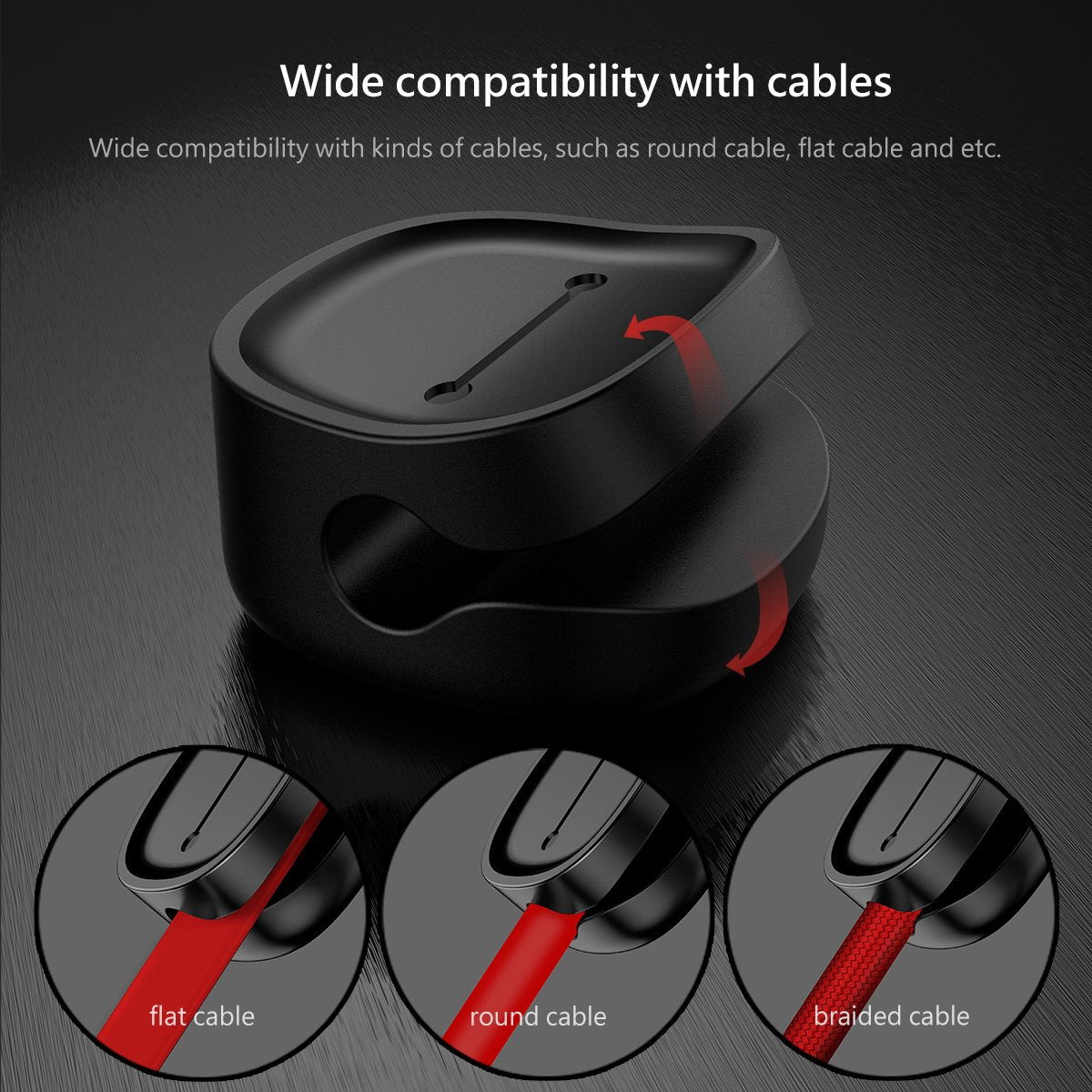 Baseus Pea Magnetic Cable Clamp USB Cable Manager Clip Desktop Charging Cable Winder