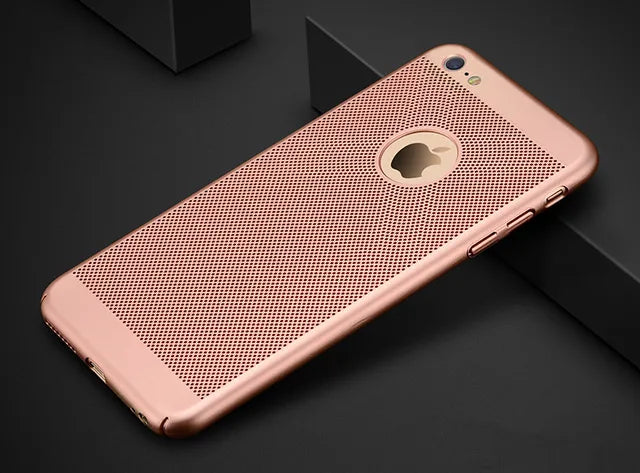 Creux Dissipation thermique PC Dur pour iPhone X 10 8 7 6 XS max XR 6 s Plus 5S SE Téléphone Mat Housse De Protection Coque
