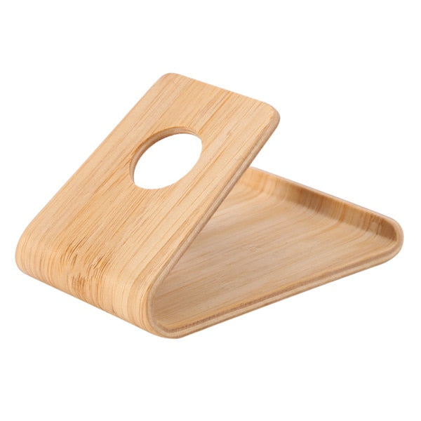 Universal Wooden Bamboo Mobile Phone Stand Holder Lightweight Slim Cellphones Stands for iPhone