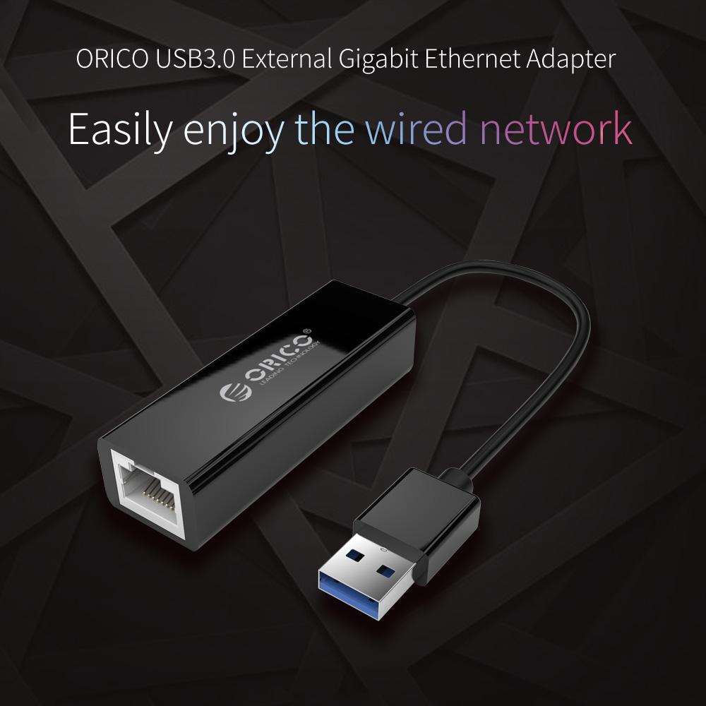 ORICO USB Ethernet Adapter USB 3.0 Network Card USB to Ethernet RJ45 Lan Gigabit Internet for Laptop PC Windows 7 8 10 XP Mac