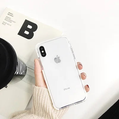 Anti-knock Shockproof Case for iphone X XR XS XS Max Transparent soft TPU case for iphone 7 8 7plus Protective shell