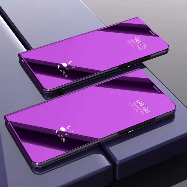 Smart Phone Case For Samsung Galaxy A6 A5 A7 A8  Mirror Clear View Leather Cover For Samsung S9 Plus Note 8 S8 S7 Edge Case